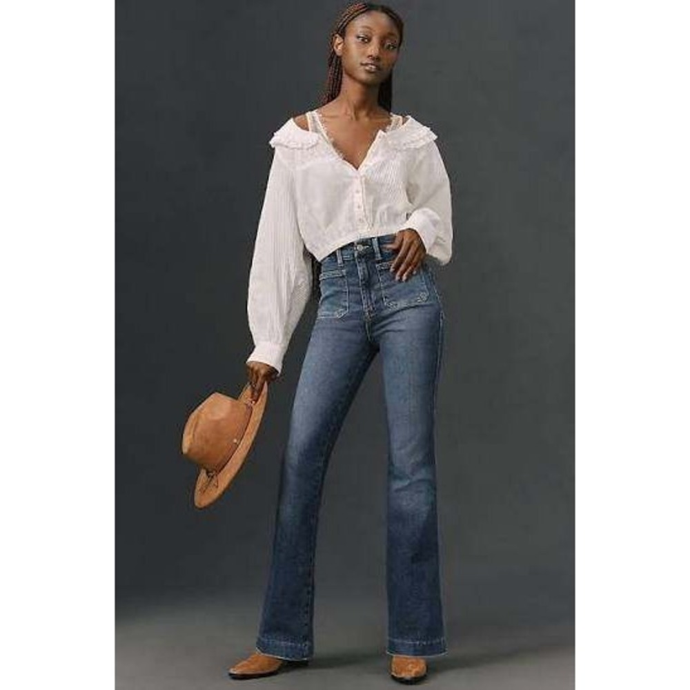 266 Good American Good Curve Bootcut Jeans Blue Indigo (Size 14/32, Denim, EUC)